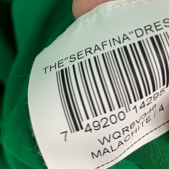 BCBGMaxazria Runway Serafina Dress Womens Sz 4 Malachite Green Hi Low Strapless - Picture 7 of 8